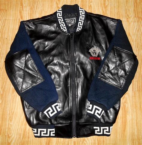 versace bomber|versace classic v2 leather jacket.